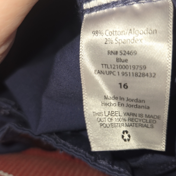 Time and Tru NEW Women's Cargo High Rise Relaxed Capri Pants - Blue - Size 16 - Picture 7 of 9